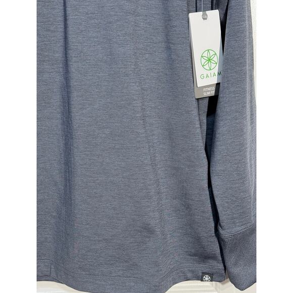 GAIAM Serenity Flow Long Sleeve Hoodie Cool Grey Heather, Men's Size M, NWT - Picture 4 of 7